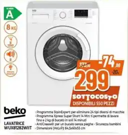 Expert beko LAVATRICE WUX81282WIIT offerta