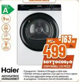 Expert Haier ASCIUGATRICE HD90A3939EIT offerta