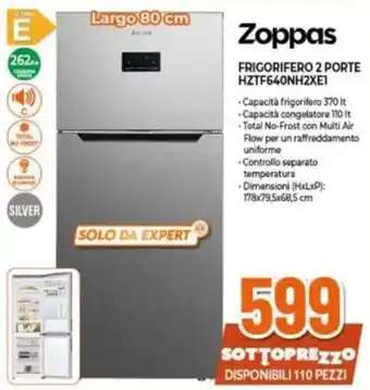 Expert Zoppas FRIGORIFERO 2 PORTE HZTF640NH2XE1 offerta