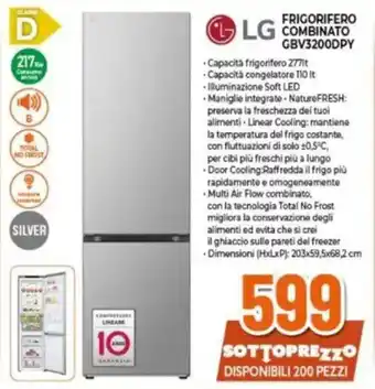 Expert LG FRIGORIFERO COMBINATO GBV3200DPY offerta