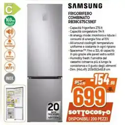 Expert SAMSUNG FRIGORIFERO COMBINATO RB38C675CS9EF offerta