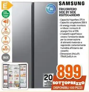 Expert SAMSUNG FRIGORIFERO SIDE BY SIDE RS57DG400EM9 offerta