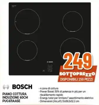 Expert BOSCH PIANO COTTURA INDUZIONE 60CM PUG611AA5E offerta