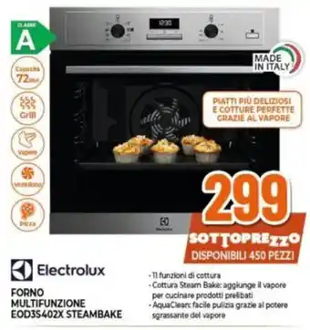 Expert Electrolux FORNO MULTIFUNZIONE EOD3S402X STEAMBAKE offerta