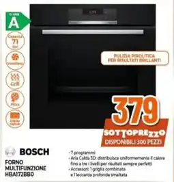 Expert BOSCH FORNO MULTIFUNZIONE HBA172BBO offerta