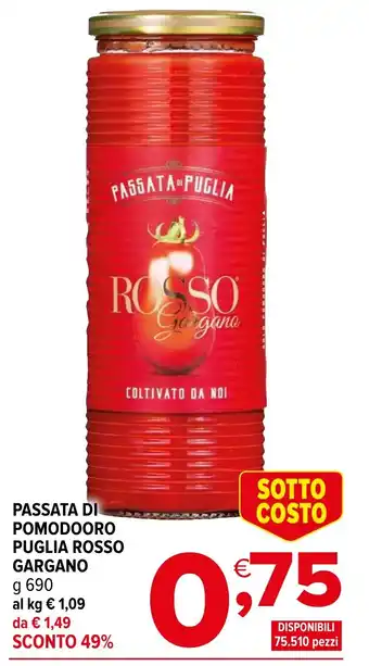 Iperal Passata di pomodooro puglia rosso GARGANO offerta