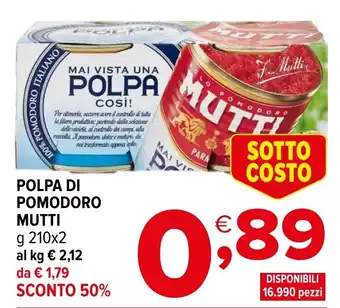 Iperal Polpa di pomodoro MUTTI offerta