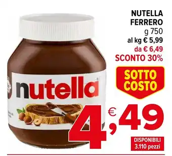 Iperal Nutella FERRERO offerta