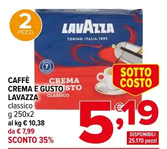 Iperal Caffè crema e gusto LAVAZZA offerta