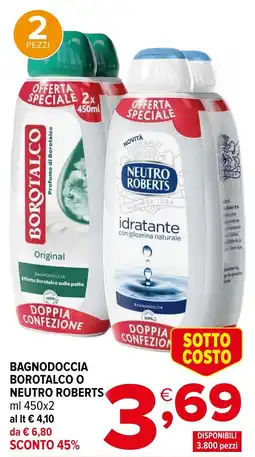 Iperal Bagnodoccia BOROTALCO O NEUTRO ROBERTS offerta