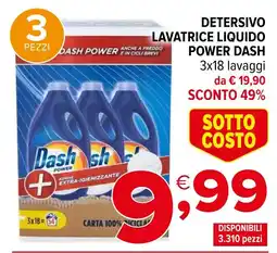 Iperal Detersivo lavatrice liquido power DASH offerta