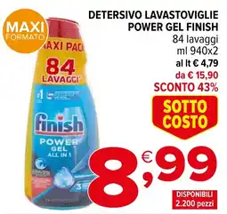 Iperal Detersivo lavastoviglie power gel FINISH offerta