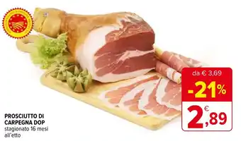 Iperal Prosciutto di carpegna dop offerta