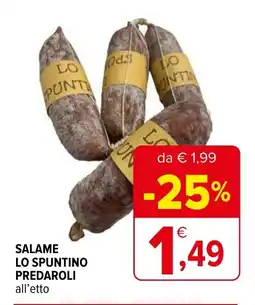 Iperal Salame lo spuntino predaroli offerta