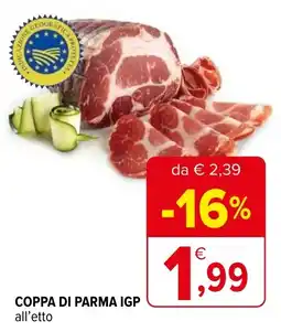 Iperal Coppa di parma igp all'etto offerta