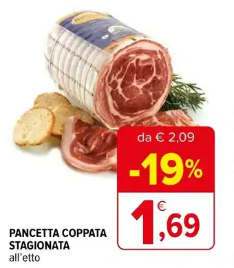 Iperal Pancetta coppata stagionata all'etto offerta