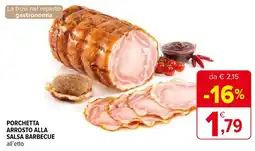 Iperal Porchetta arrosto alla salsa barbecue all'etto offerta