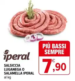 Iperal Salsiccia luganega o salamella IPERAL offerta