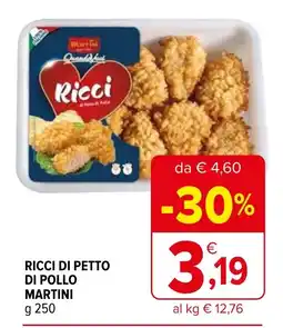 Iperal Ricci di petto di pollo MARTINI offerta