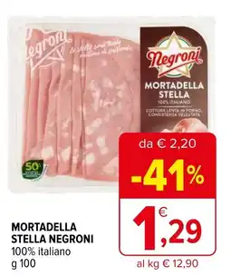 Iperal Mortadella stella NEGRONI offerta