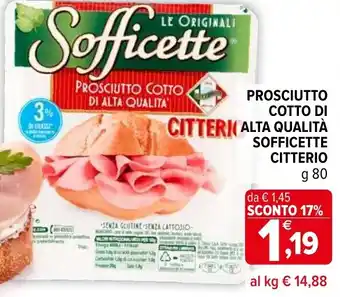 Iperal Prosciutto cotto di alta qualita sofficette citterio offerta