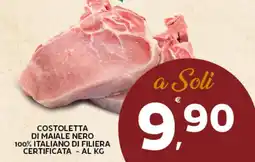 Extra Supermercati Costoletta di maiale nero 100% italiano di filiera certificata offerta