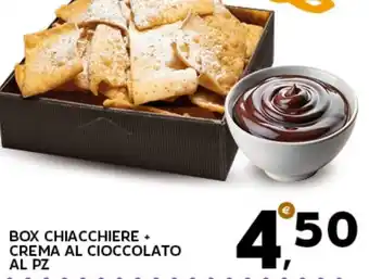 Extra Supermercati Box chiacchiere + crema al cioccolato offerta