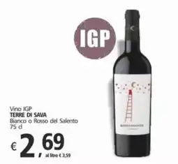 Alter Discount Vino IGP TERRE DI SAVA Bianco o Rosso del Salento offerta