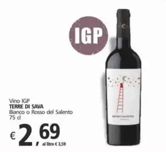 Alter Discount Vino IGP TERRE DI SAVA Bianco o Rosso del Salento offerta