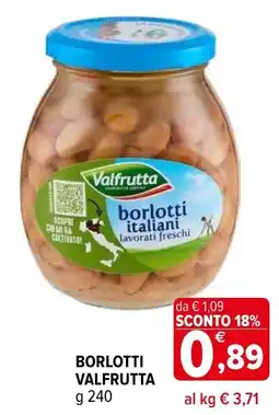 Iperal Borlotti VALFRUTTA offerta