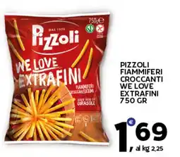 Extra Supermercati Pizzoli fiammiferi croccanti we love extrafini offerta