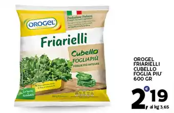 Extra Supermercati Orogel friarielli cubello foglia piu' offerta