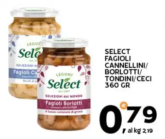 Extra Supermercati Select fagioli cannellini/ borlotti/ tondini/ceci offerta