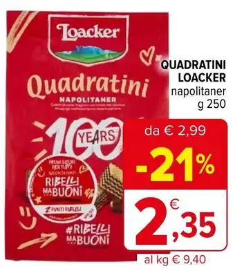 Iperal Quadratini LOACKER offerta