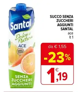 Iperal Succo senza zuccheri aggiunti SANTAL offerta