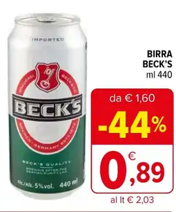 Iperal Birra BECK'S offerta