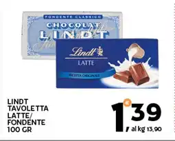 Extra Supermercati Lindt tavoletta latte/ fondente offerta