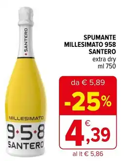 Iperal Spumante millesimato 958 SANTERO extra dry offerta