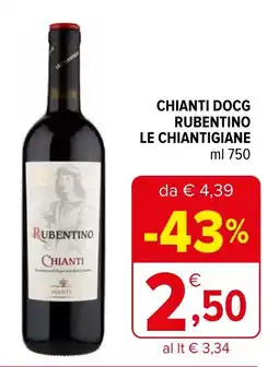 Iperal Chianti docg rubentino LE CHIANTIGIANE offerta