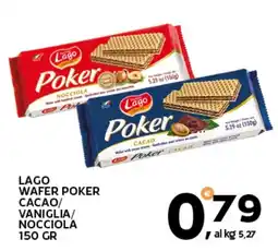 Extra Supermercati Lago wafer poker cacao/ vaniglia/ nocciola offerta