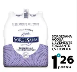 Extra Supermercati Sorgesana acqua lievemente frizzante offerta