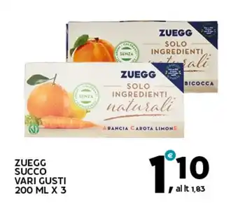 Extra Supermercati Zuegg succo vari gusti offerta