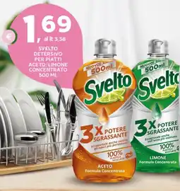 Extra Supermercati Svelto detersivo per piatti aceto/limone concentrato offerta