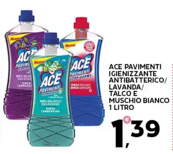 Extra Supermercati Ace pavimenti igienizzante antibatterico/ lavanda/ talco e muschio bianco offerta