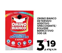 Extra Supermercati Omino bianco detersivo additivo smacchiante/ polvere bianco vivo offerta