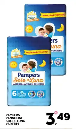 Extra Supermercati Pampers pannolini sole e luna vari tipi offerta