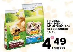 Extra Supermercati Friskies mini menu manzo/pollo/ secco junior offerta