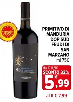 Iperal Primitivo di manduria dop sud feudi di SAN MARZANO offerta