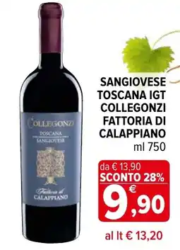 Iperal Sangiovese toscana igt collegonzi fattoria di CALAPPIANO offerta