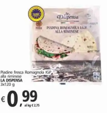 Alter Discount Piadine fresca Romagnola IGP alla riminese LA DISPENSA offerta